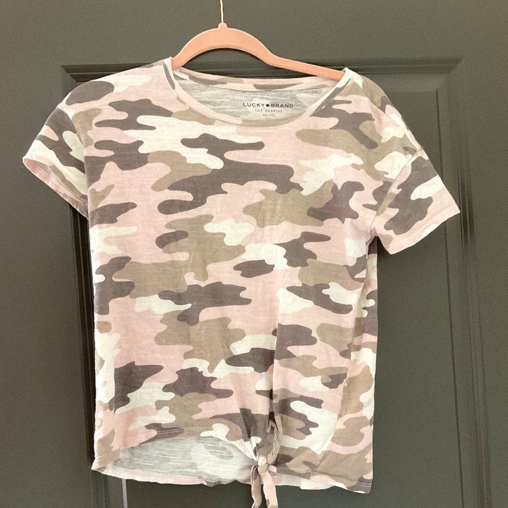Pink Camouflage Lucky Brand tee